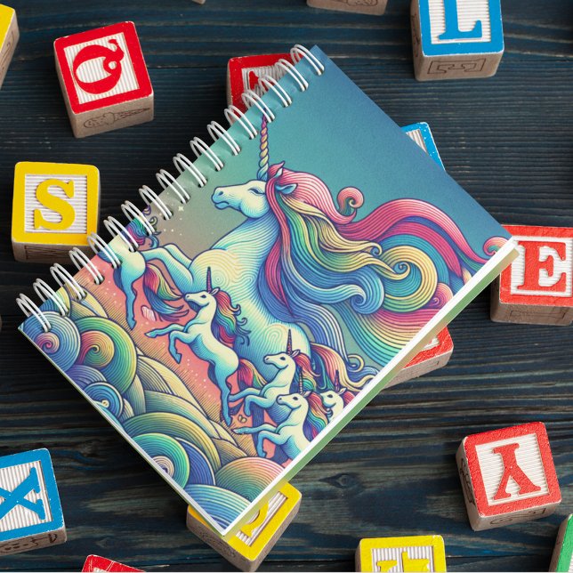 Giant Rainbow Unicorn Fantasy Notebook (Creator Uploaded)