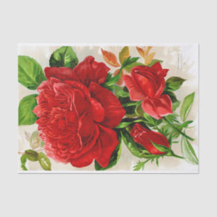 Giant Red Rose Vintage  10" X 15" Tissue Paper