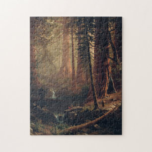 Giant Redwood Trees of California Albert Bierstadt Jigsaw Puzzle