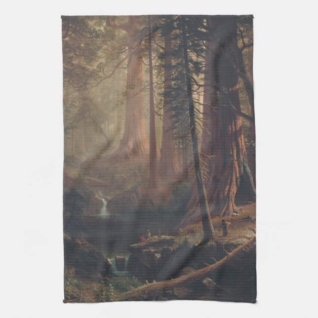 Giant Redwood Trees of California Tea Towel (Vertical)