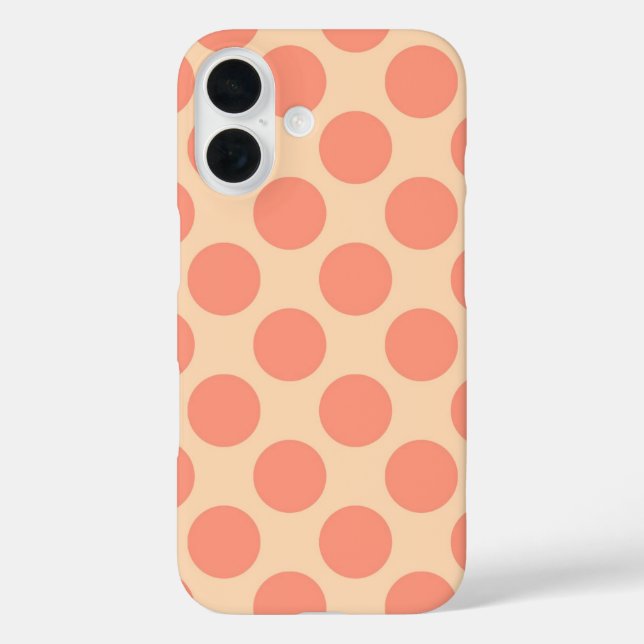 Giant retro dots - Sherbet orange Case-Mate iPhone Case (Back)