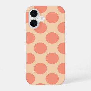 Giant retro dots - Sherbet orange iPhone 16 Case