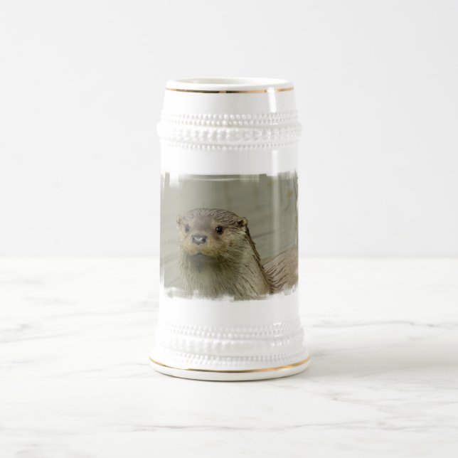 Giant River Otter Beer Stein (Center)