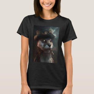 Giant River Otter Cool Otter Pirate T-Shirt