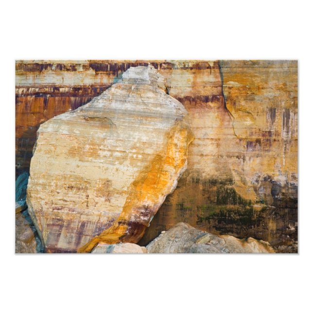 Giant Rock Slab, Pictured Rocks NL, Michigan Photo Print (Front)