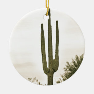 Giant Saguaro Sonoran Desert Portrait Ceramic Tree Decoration