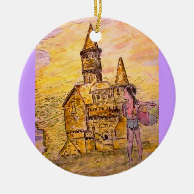 giant sandcastle ceramic tree decoration (Front)