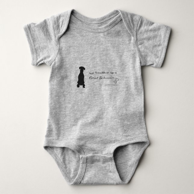 giant schnauzer baby bodysuit (Front)
