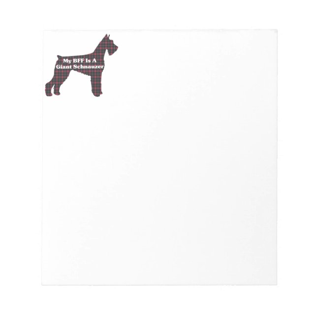 Giant Schnauzer BFF Notepad (Front)