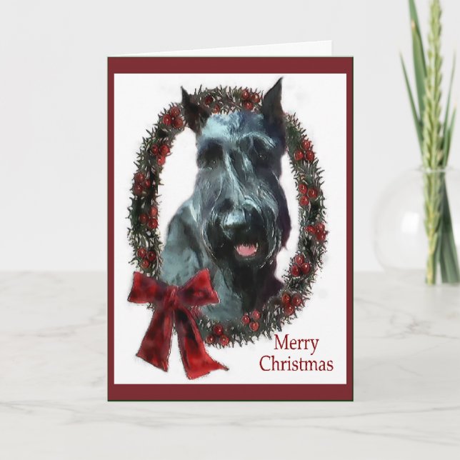 Giant Schnauzer Christmas Gifts Holiday Card (Front)