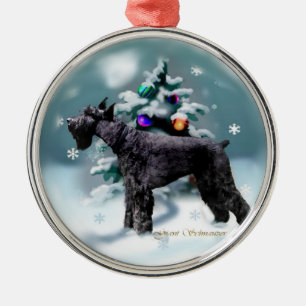 Giant Schnauzer Christmas Metal Tree Decoration