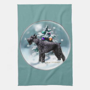 Giant Schnauzer Christmas Tea Towel