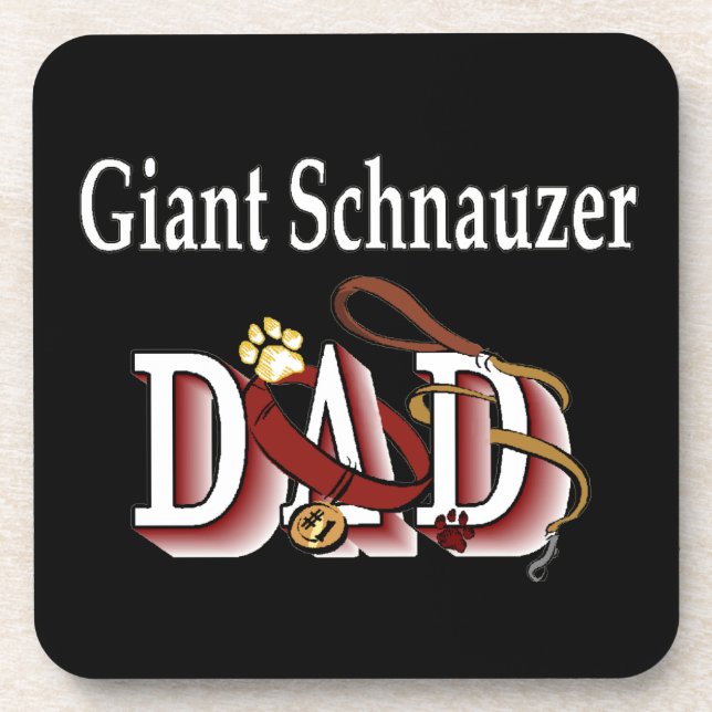 Giant Schnauzer Dad Coaster (Front)