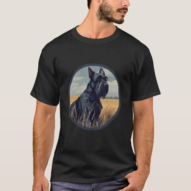 Giant Schnauzer Dog Breed Dog Motif T-Shirt (Front)