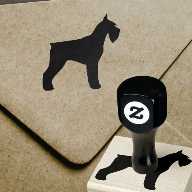 Giant Schnauzer Dog Breed Silhouette Rubber Stamp (Creator Uploaded)