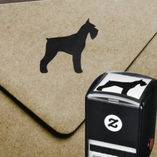 Giant Schnauzer Dog Breed Silhouette Self-inking Stamp