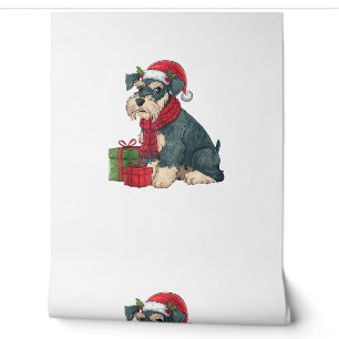 Giant Schnauzer Dog Christmas Parties Holiday Sant Wallpaper