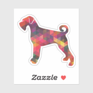 Giant Schnauzer Dog Geometric Pattern Silhouette M