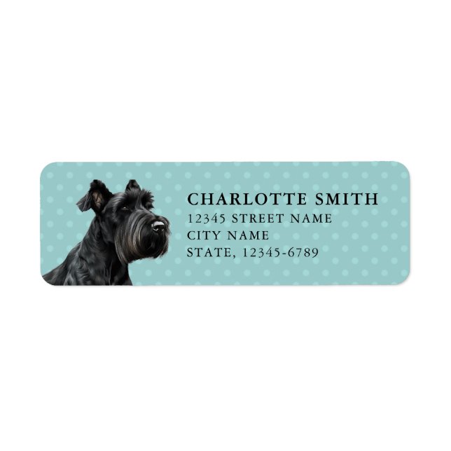 Giant Schnauzer Dog Return Address Labels (Front)
