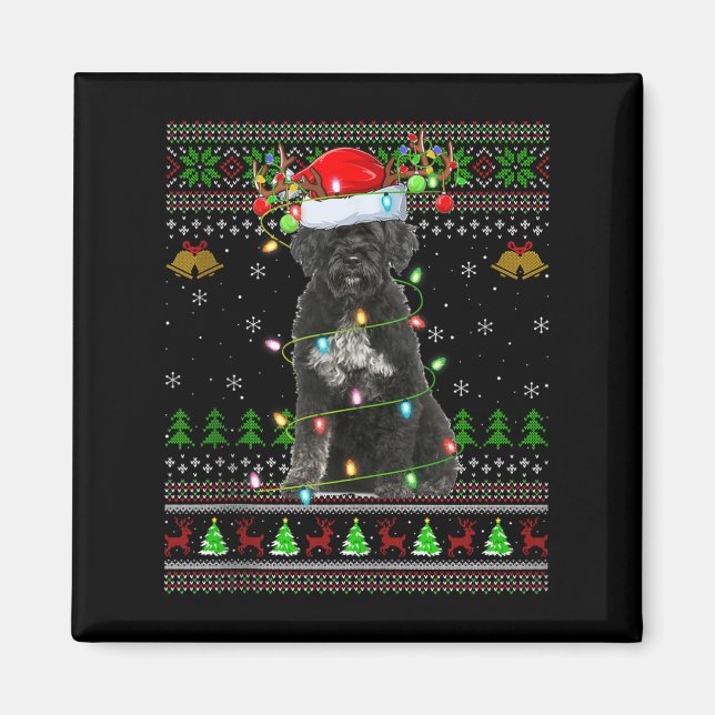 Giant Schnauzer Dog Ugly Christmas Sweaters Holida Magnet (Front)