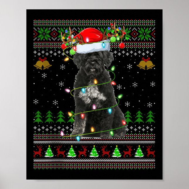 Giant Schnauzer Dog Ugly Christmas Sweaters Holida Poster (Front)