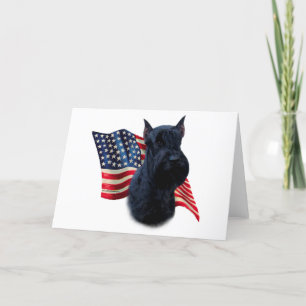 Giant Schnauzer Flag Card