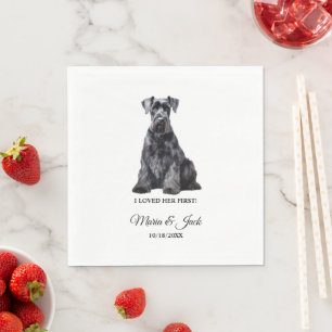 Giant Schnauzer Full Colour Pet Wedding Napkin
