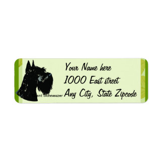 Giant Schnauzer ~ Green Leaves Design