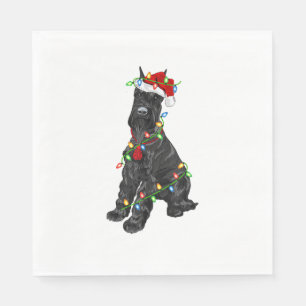 Giant Schnauzer Lover Xmas Santa Giant Schnauzer C Napkin