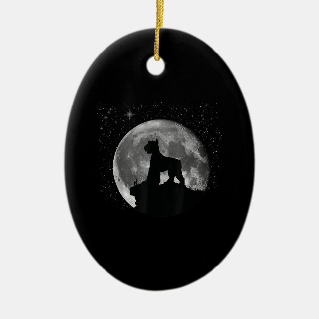 giant schnauzer  men women kids gift Copy Ceramic Tree Decoration (Front)