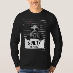 Giant Schnauzer Mugshot Guilty Dog T-Shirt