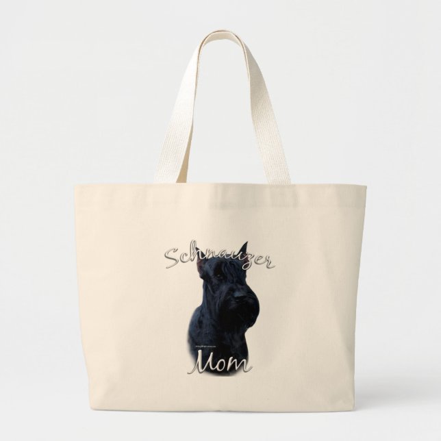Giant Schnauzer Mum 2 Large Tote Bag (Front)