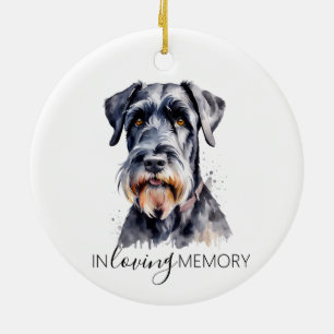 Giant Schnauzer pet memorial christmas Ceramic Tree Decoration