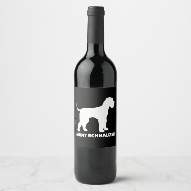 giant schnauzer premium wine label (Front)