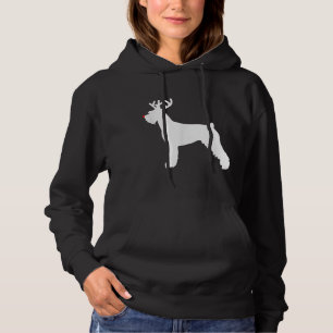 giant schnauzer reindeer christmas dog hoodie