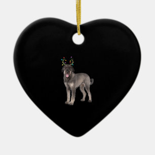 giant schnauzer reindeer christmas dog sweat ceramic tree decoration