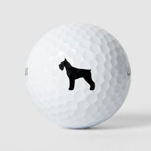Giant Schnauzer Silhouette Golf Balls