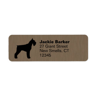 Giant Schnauzer Silhouette Return Address