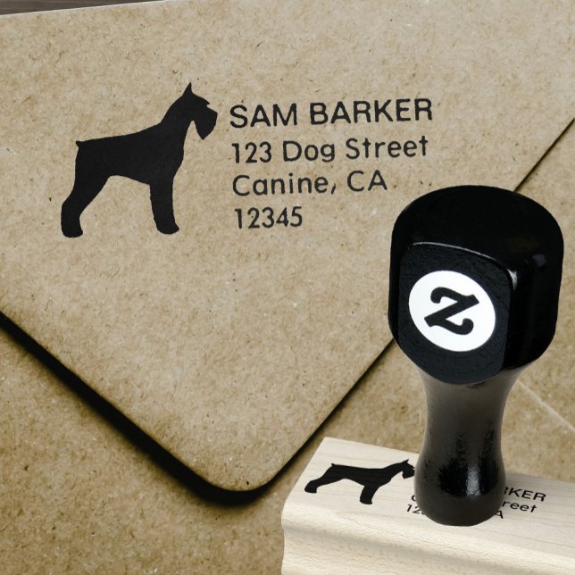 Giant Schnauzer Silhouette Return Address Rubber Stamp (Creator Uploaded)