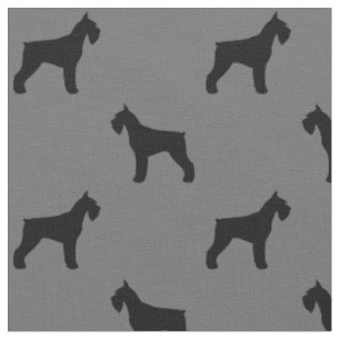 Giant Schnauzer Silhouettes Pattern Fabric