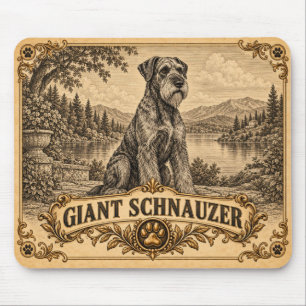 Giant Schnauzer, Vintage Heritage Dog Mouse Pad