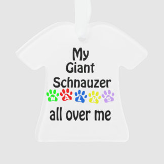 Giant Schnauzer Walks Design Ornament
