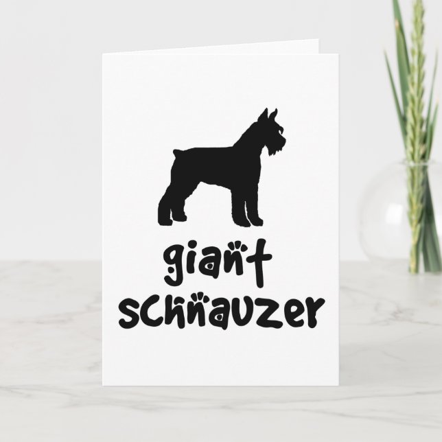 Giant Schnauzer With Cool Text Card (Front)