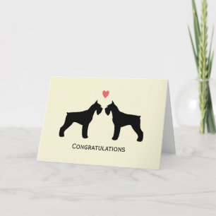 Giant Schnauzers Wedding Congratulations Card