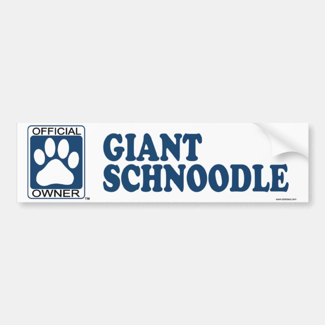 Giant Schnoodle Blue Bumper Sticker (Front)