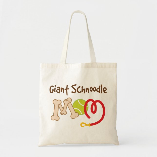 Giant Schnoodle Dog Breed Mum Gift Tote Bag (Front)