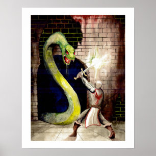 “Giant Serpent” – painting by Tracy Lesch Poster