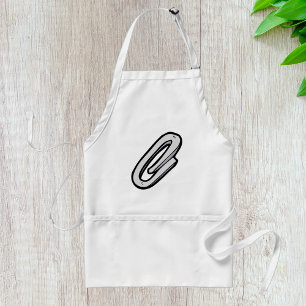 Giant Silver Paperclip Office and Stationery Standard Apron