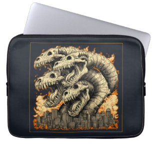 Giant Skeletal Kaiju Monster City Laptop Case