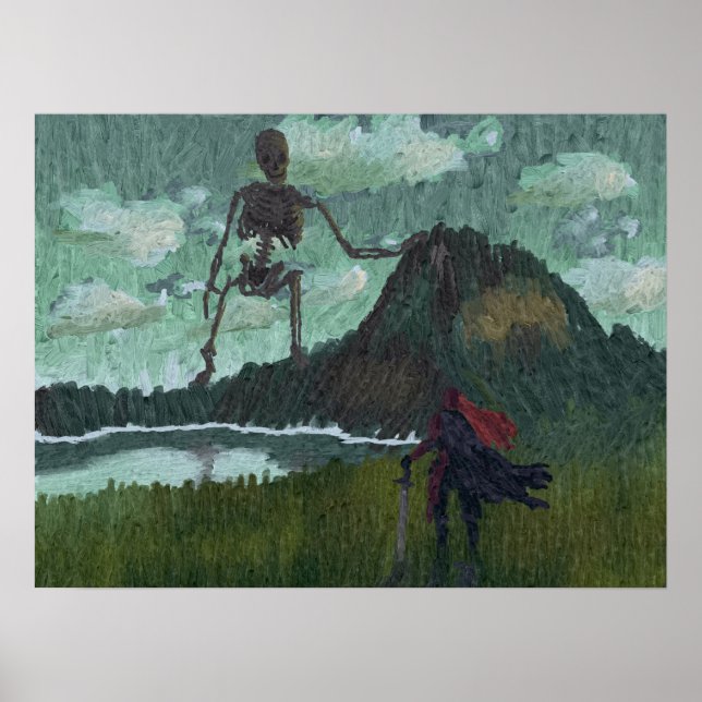 Giant Skeleton Painting Poster (Front)